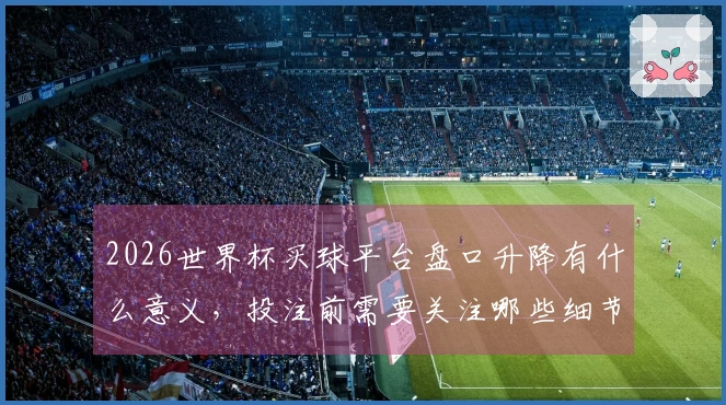 2026世界杯买球平台盘口升降有什么意义，投注前需要关注哪些细节？
